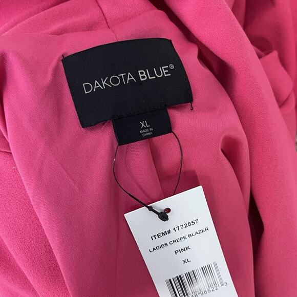 Dakota Blue Blazer Jacket size Extra Large Hot Pink Loose Fit Career Church - Picture 11 of 11